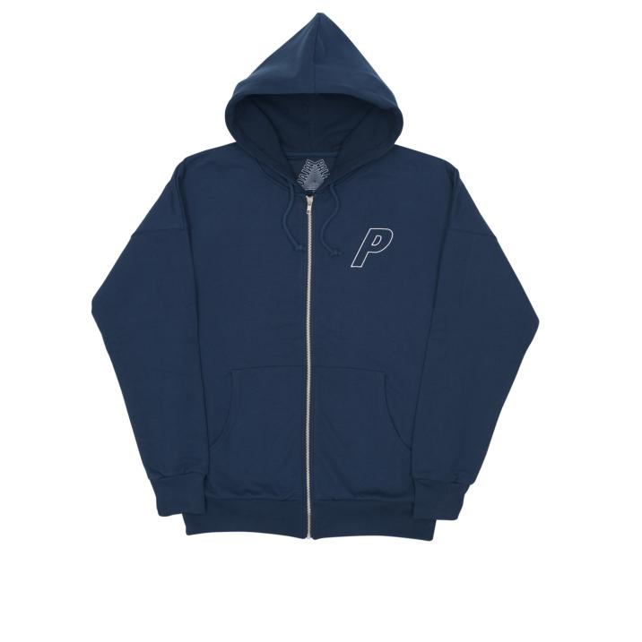 Thumbnail WAFFLE ZIP HOOD NAVY one color