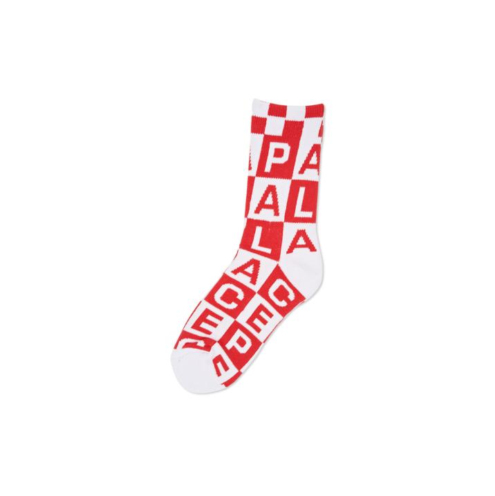 CHECK IT SOCK RED / WHITE one color