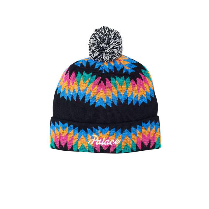 Thumbnail ZIG ZAG BEANIE BLACK one color