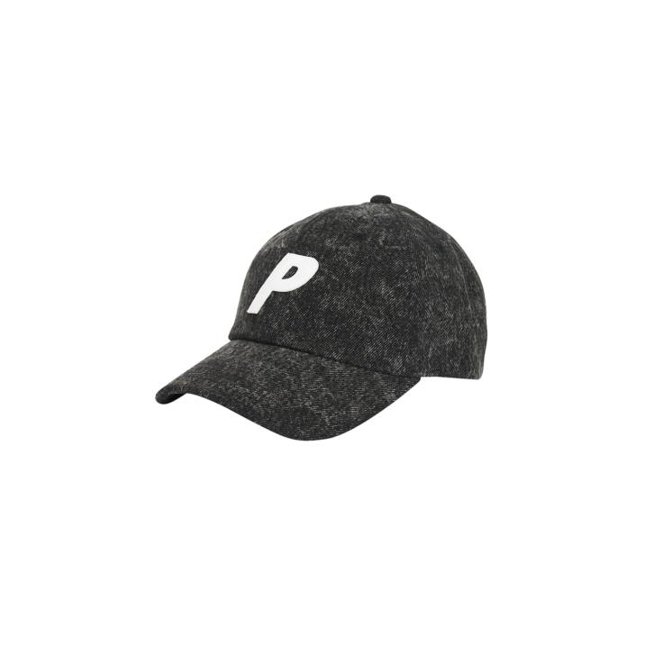 P 6-PANEL ACID WASH BLACK one color