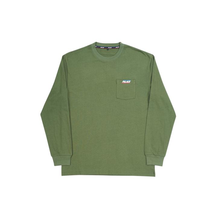 BASICALLY A POCKET LONGSLEEVE ARMY GREEN one color