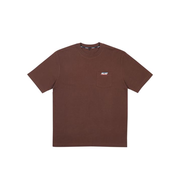 BASICALLY A POCKET T-SHIRT BROWN one color