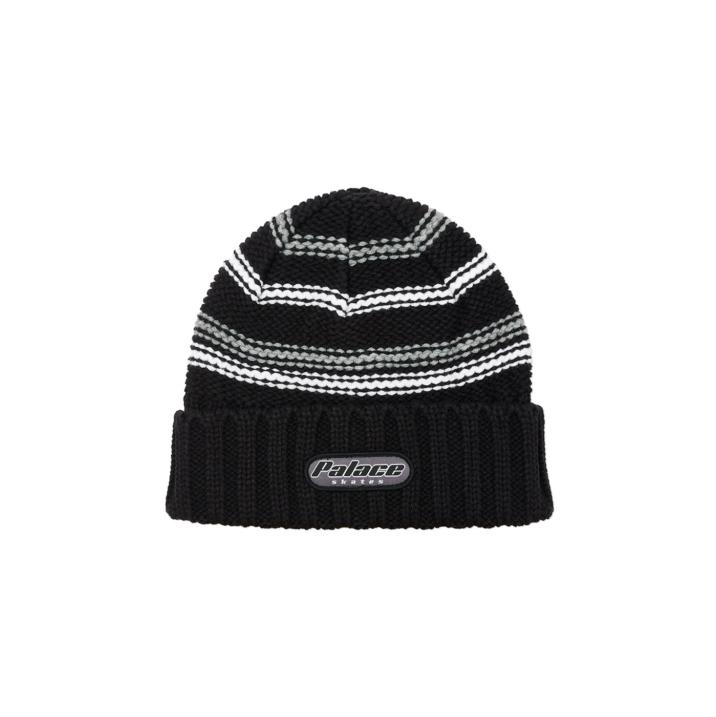 STRIPE RIB BEANIE BLACK one color