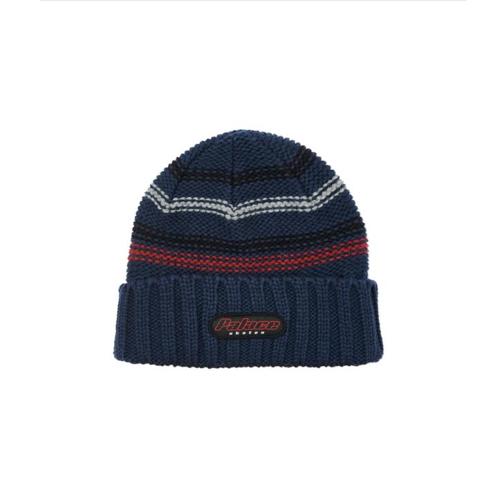 STRIPE RIB BEANIE NAVY one color