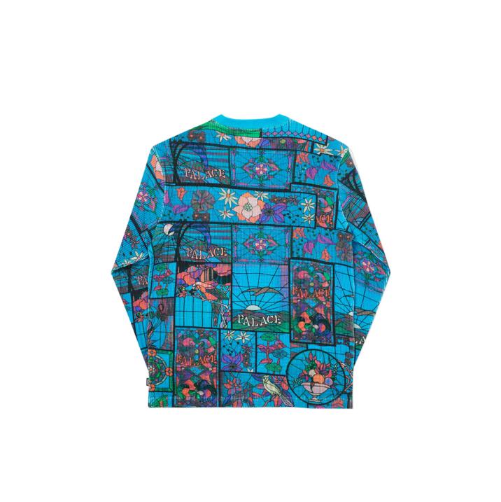 Thumbnail MUCHAS GLASSIAS WAFFLE LONGSLEEVE BLUE one color