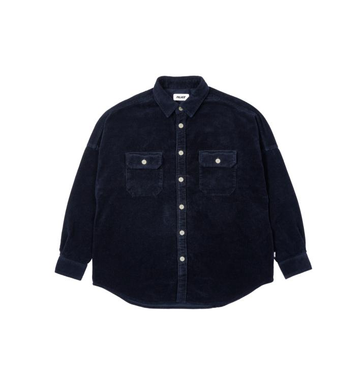 Thumbnail WASHED DROP SHOULDER CORD SHIRT NAVY one color