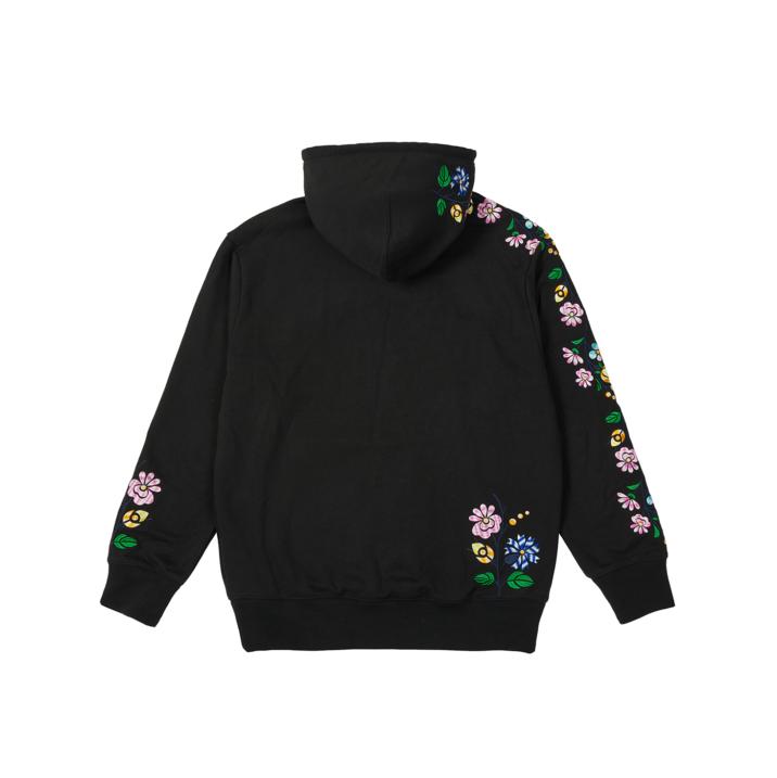 Thumbnail FLOWER STITCH HOOD BLACK one color