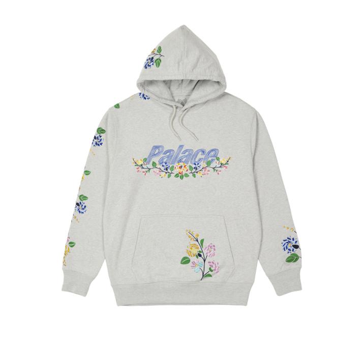 Thumbnail FLOWER STITCH HOOD GREY MARL one color