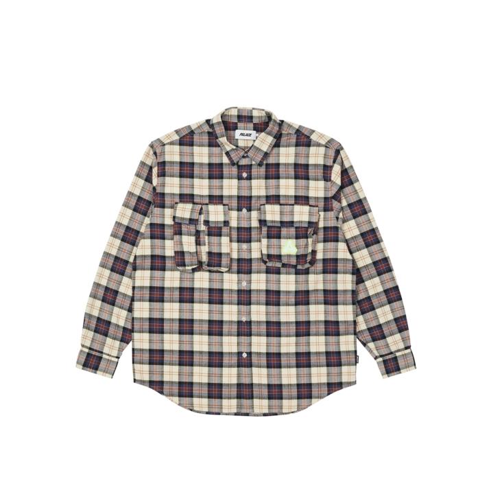 Thumbnail CARGO POCKET FLANNEL SHIRT CREAM one color