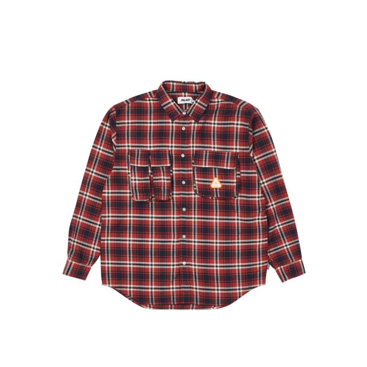 Thumbnail CARGO POCKET FLANNEL SHIRT RED one color