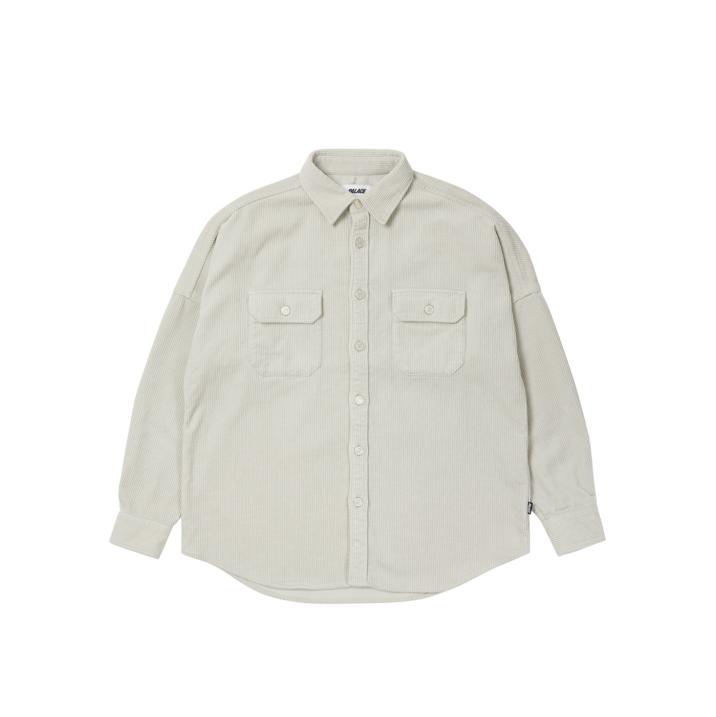 Thumbnail WASHED DROP SHOULDER CORD SHIRT WHITE one color