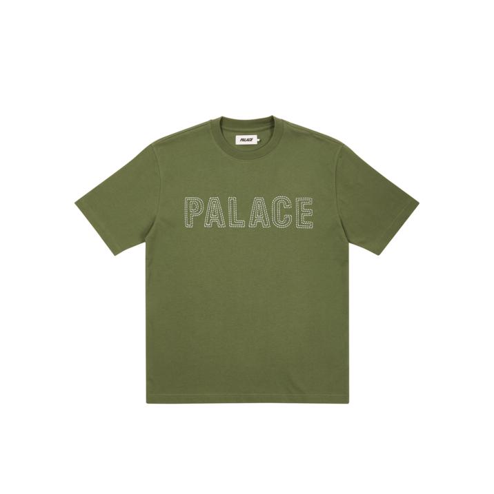 CONTRAST STITCH T-SHIRT OLIVE one color