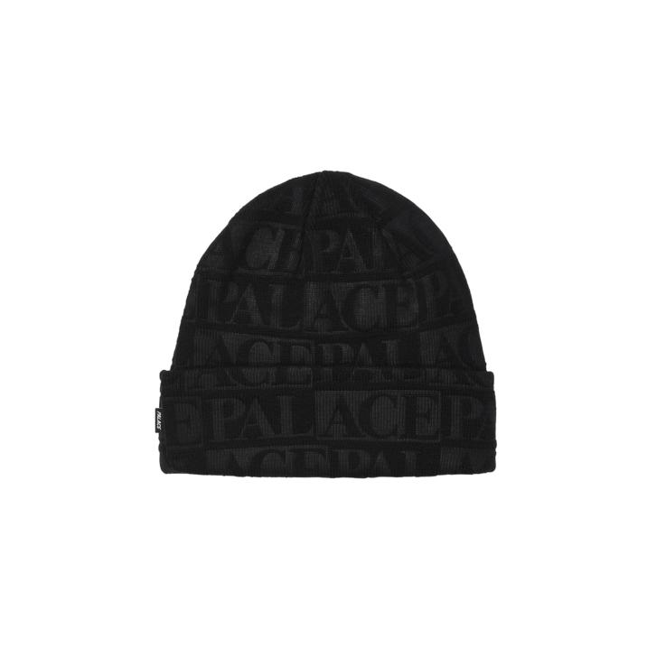 EMBOSS REPEAT BEANIE BLACK one color