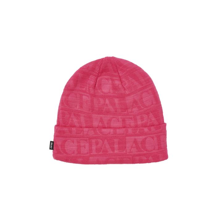 EMBOSS REPEAT BEANIE PINK one color