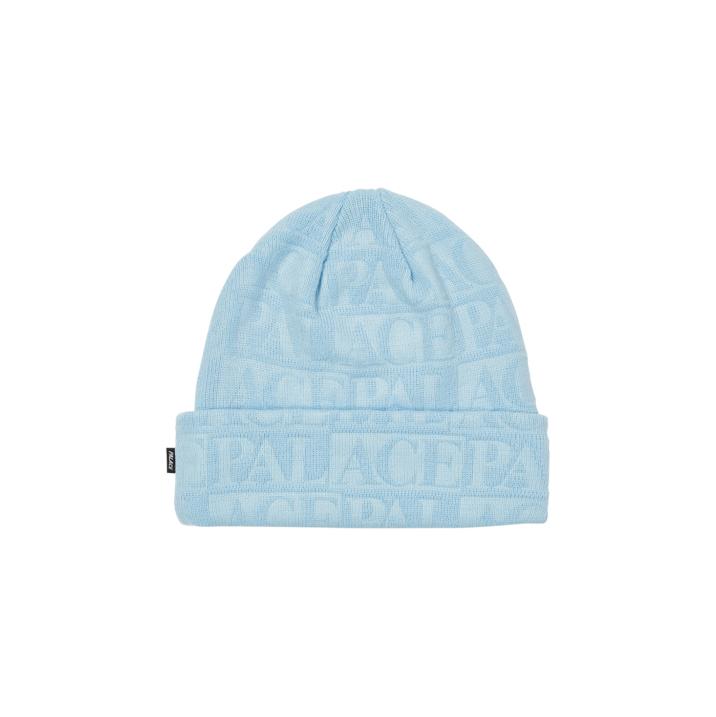 EMBOSS REPEAT BEANIE BLUE one color