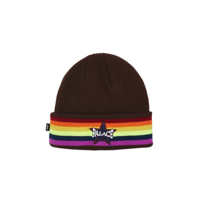 RAINBOW BEANIE BROWN one color