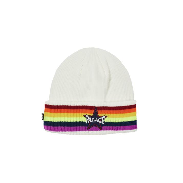 RAINBOW BEANIE WHITE one color