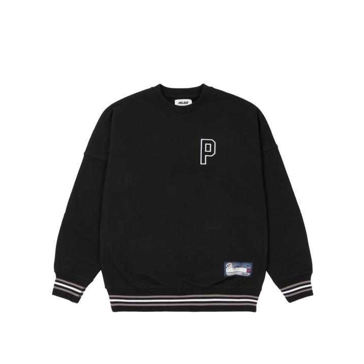 Thumbnail DROP SHOULDER COLLEGE CREW BLACK one color