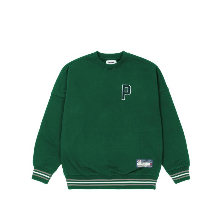 Thumbnail DROP SHOULDER COLLEGE CREW GREEN one color