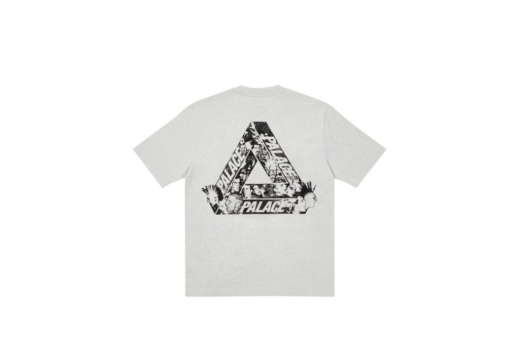 Tri-Heads T-Shirt Grey Marl - Winter 2021 - Palace Community