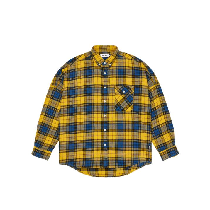 Thumbnail FLANNEL DROP SHOULDER SHIRT YELLOW one color