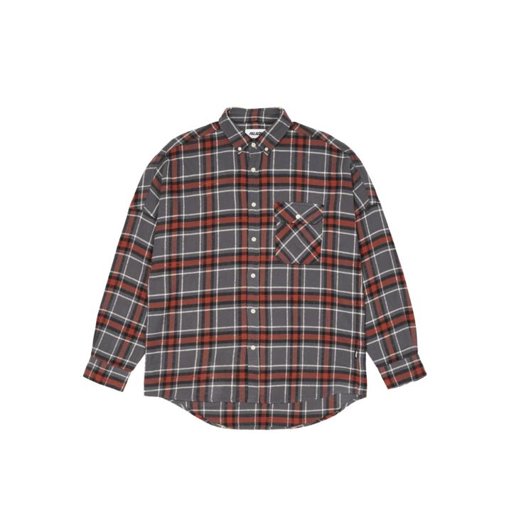 Thumbnail FLANNEL DROP SHOULDER SHIRT GREY one color