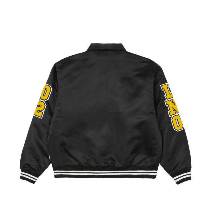 Thumbnail SATIN VARSITY JACKET BLACK one color