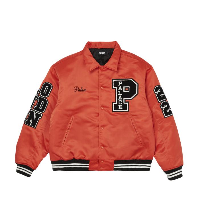 Thumbnail SATIN VARSITY JACKET ORANGE one color