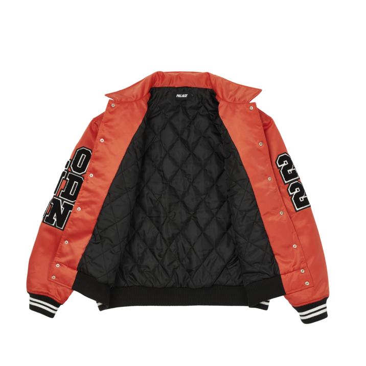 Thumbnail SATIN VARSITY JACKET ORANGE one color