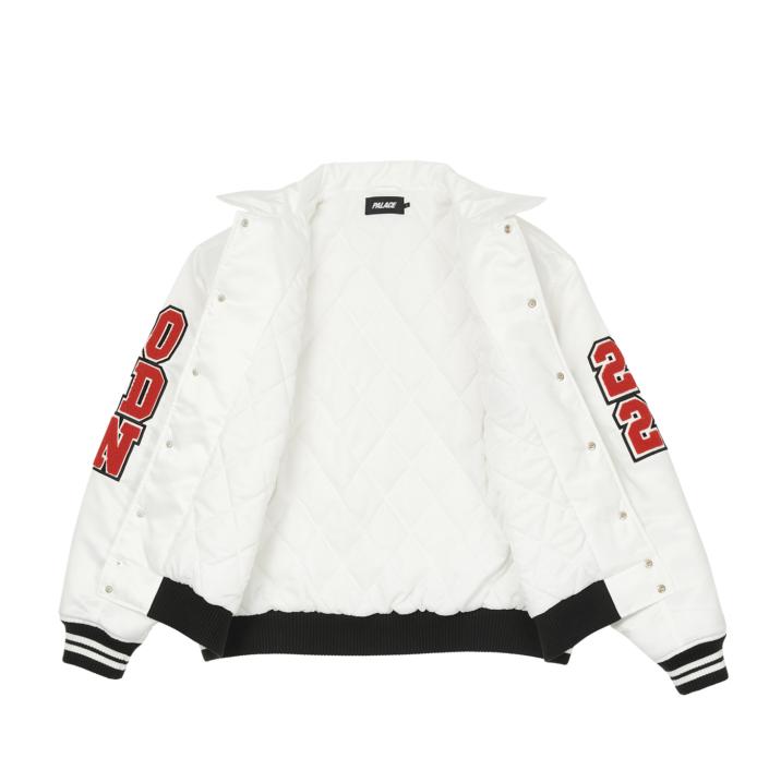 Thumbnail SATIN VARSITY JACKET WHITE one color