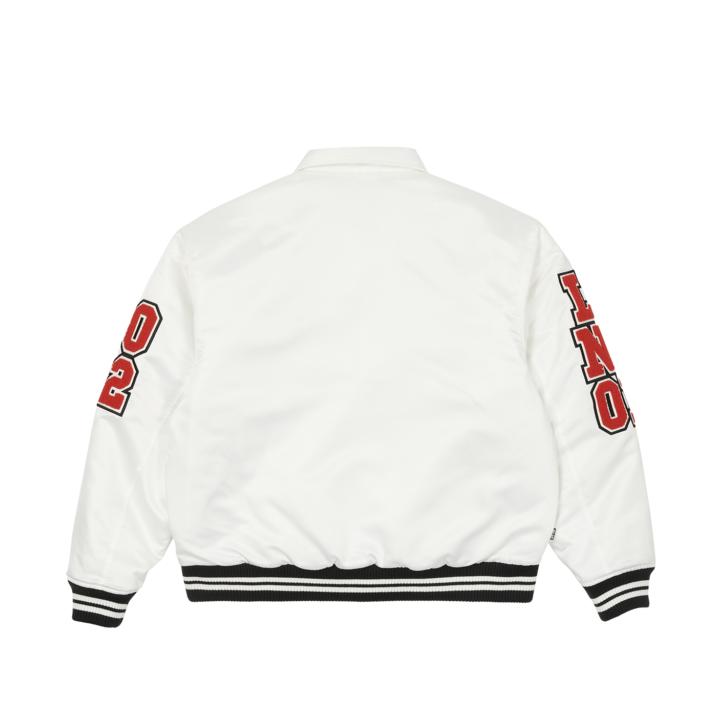 Thumbnail SATIN VARSITY JACKET WHITE one color