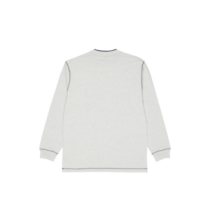 Thumbnail DOUBLE COLLAR LONGSLEEVE TOP GREY MARL one color