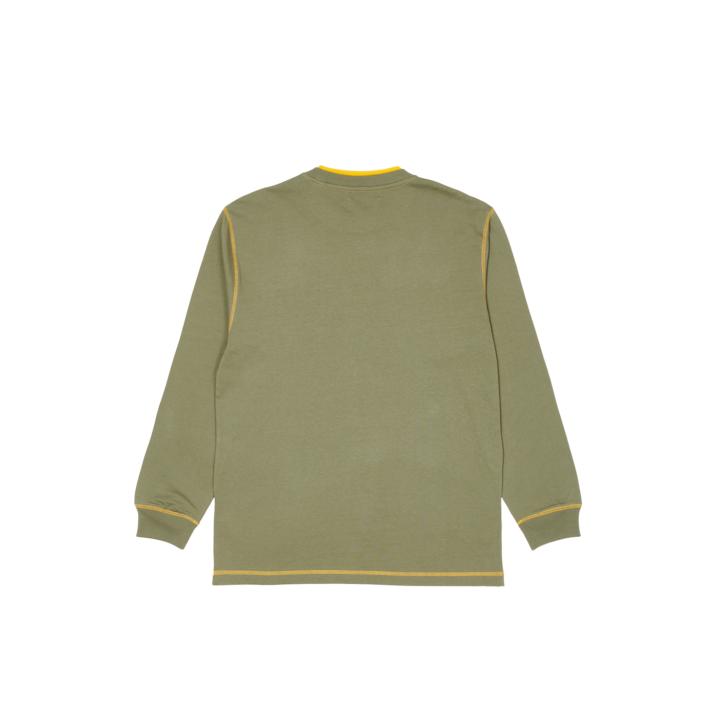 Thumbnail DOUBLE COLLAR LONGSLEEVE TOP OLIVE one color