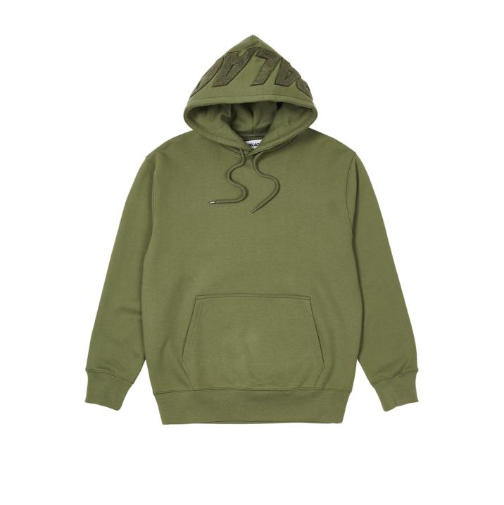 Thumbnail SPELL OUT CHENILLE HOOD OLIVE one color