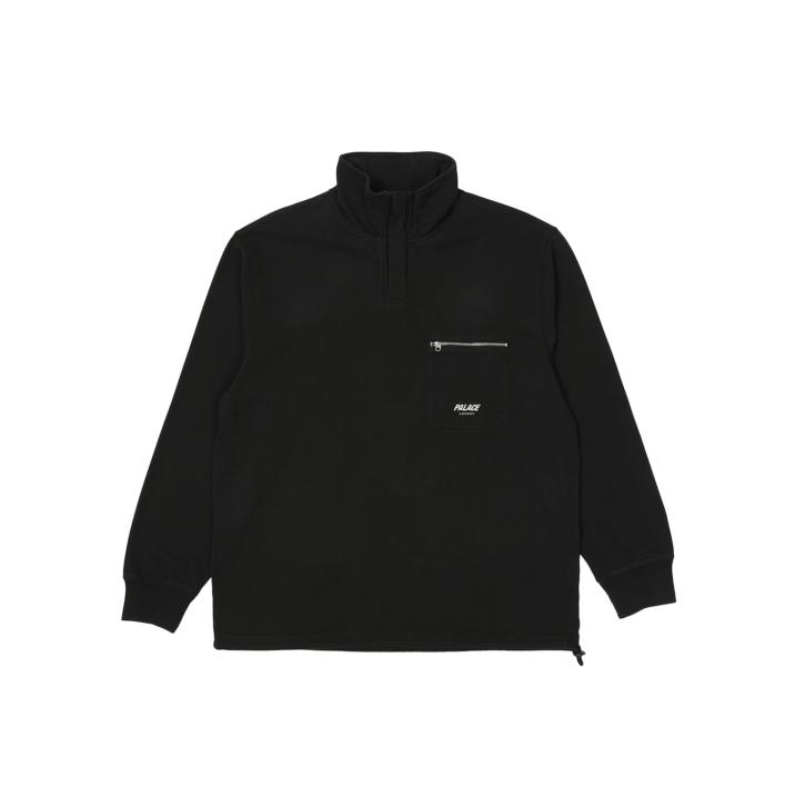 Thumbnail 1/4 ZIP 380 FUNNEL NECK BLACK one color