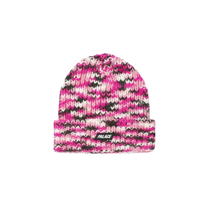 CROCHET CAMO BEANIE PINK CAMO one color