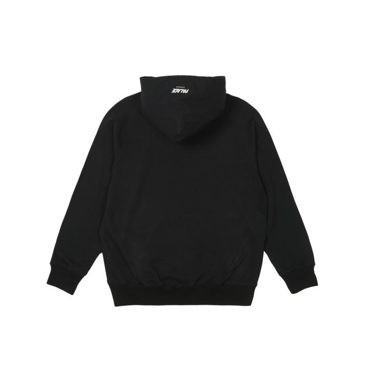 Thumbnail 1/4 ZIP COTTON PANEL HOOD BLACK one color