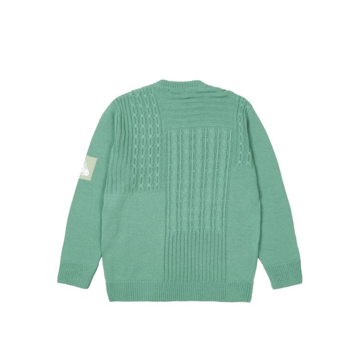 Thumbnail CABLE PATCHWORK KNIT MINT one color