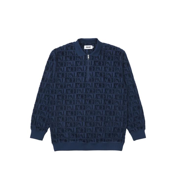 Thumbnail DOMINO JACQUARD 1/4 ZIP POLO CREW NAVY one color