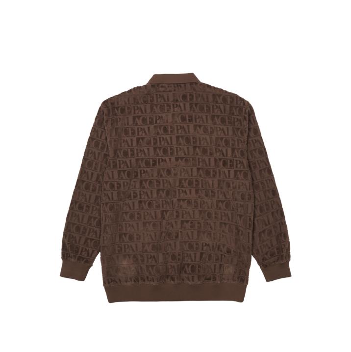 Thumbnail DOMINO JACQUARD 1/4 ZIP POLO CREW BROWN one color