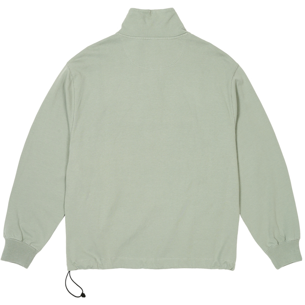 Thumbnail 1/4 ZIP WASHED FUNNEL JADE one color