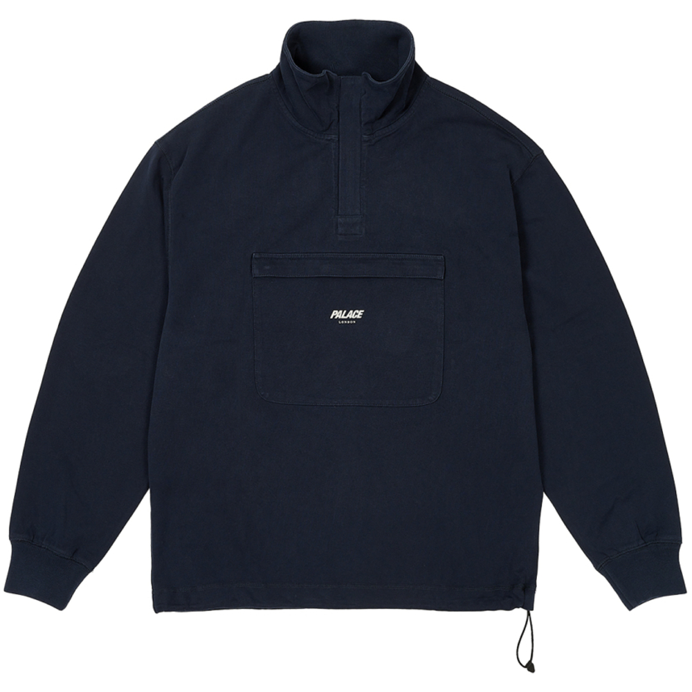 Thumbnail 1/4 ZIP WASHED FUNNEL NAVY one color