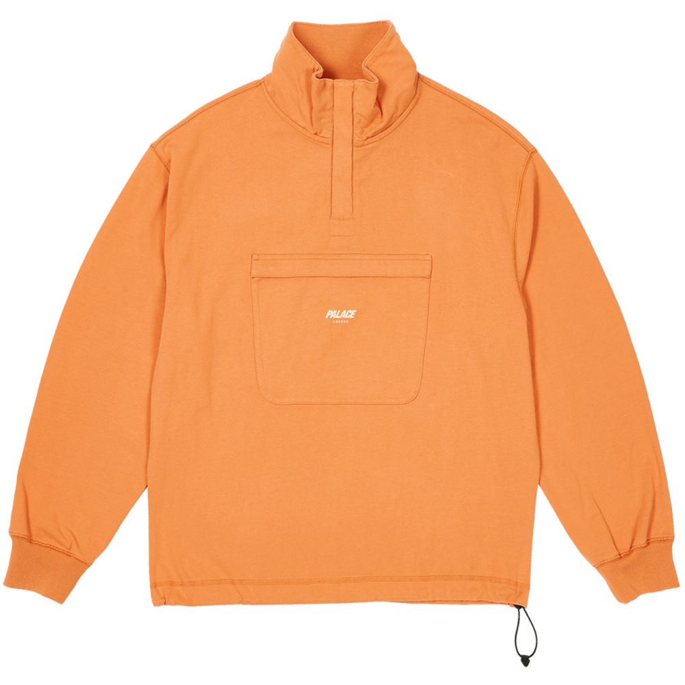 Thumbnail 1/4 ZIP WASHED FUNNEL TIGER ORANGE one color