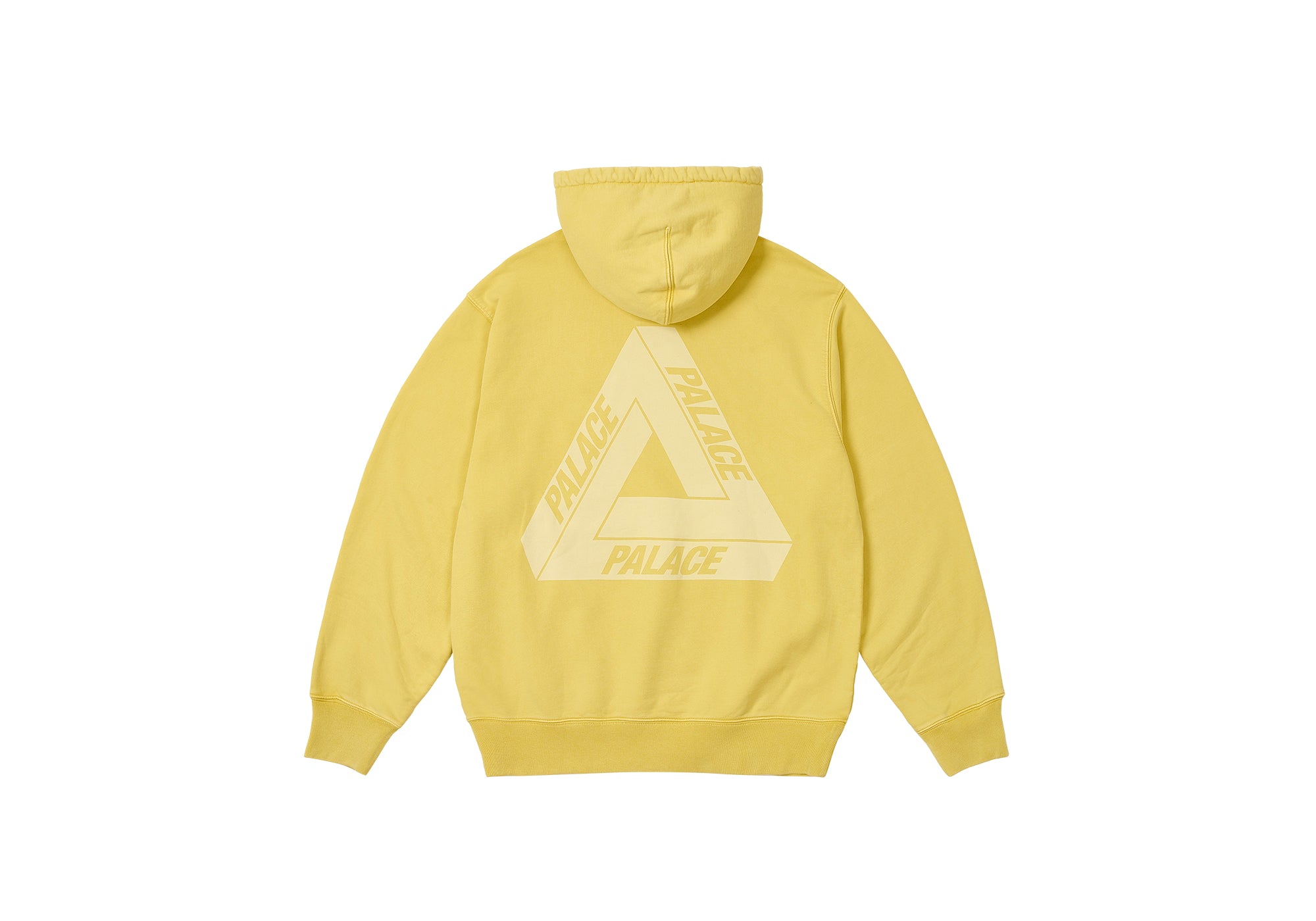 Washed Out Tri-Ferg Hood Yellow - Winter 2023 - Palace Community