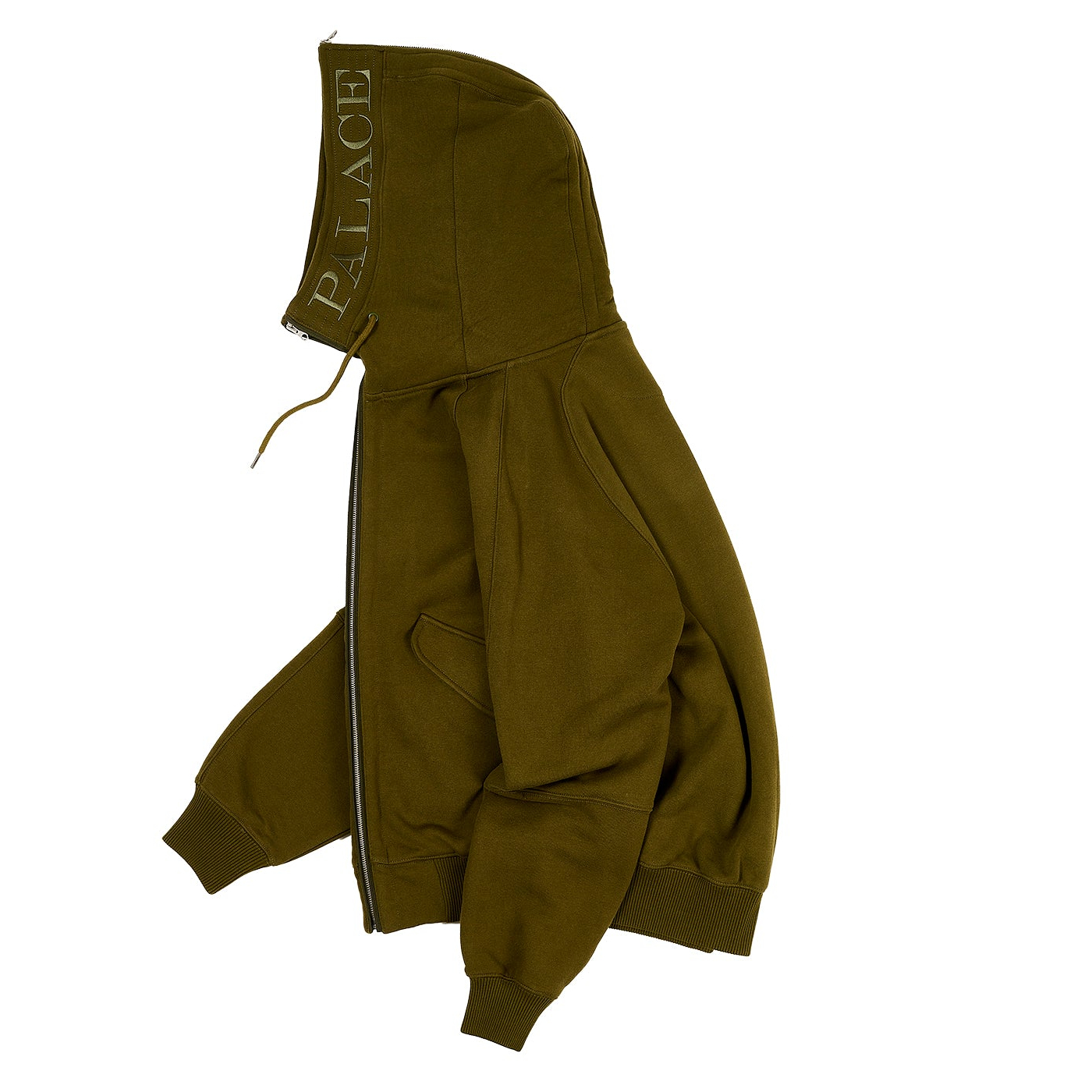 Thumbnail SPLIT HOOD BOMBER SWEAT OLIVE one color