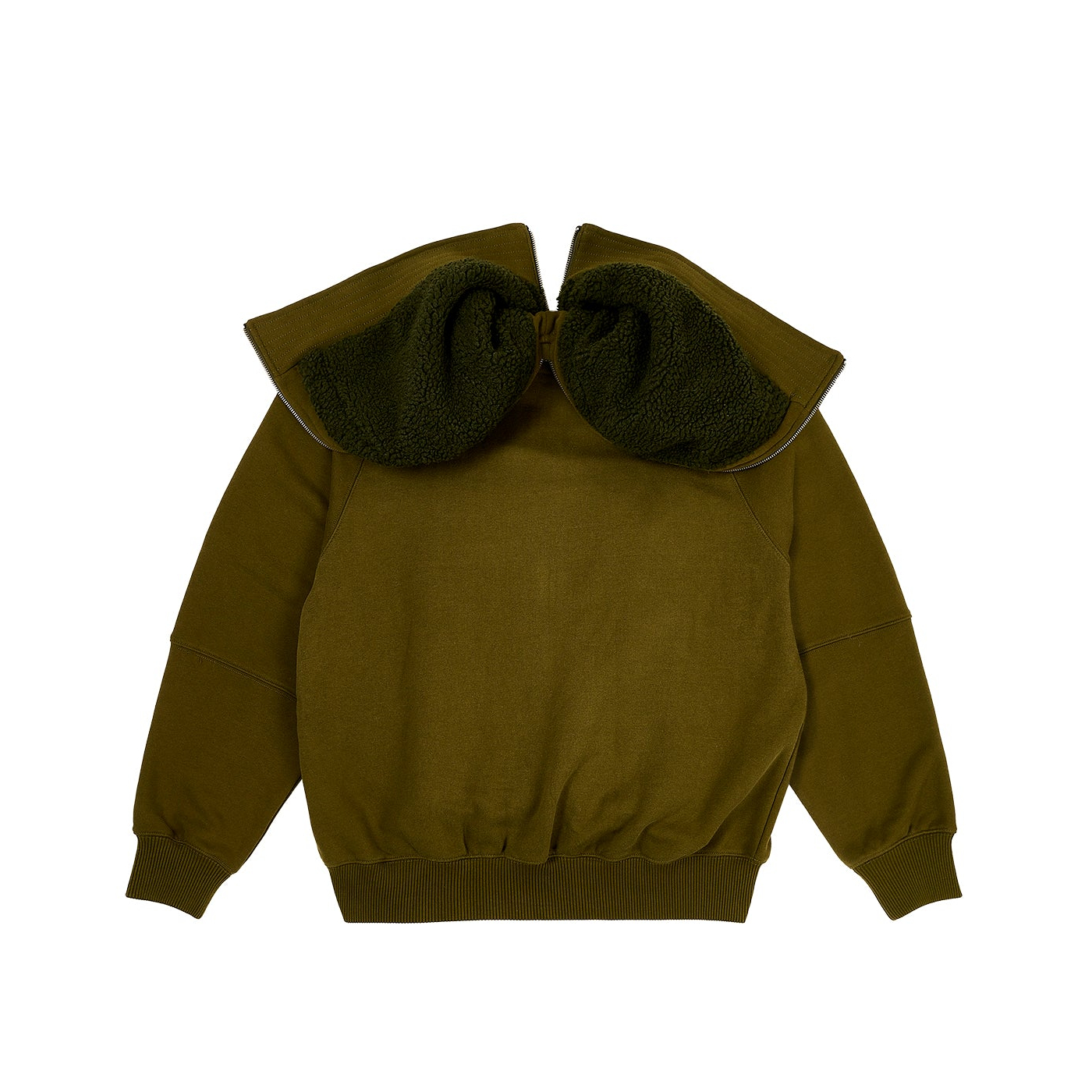 Thumbnail SPLIT HOOD BOMBER SWEAT OLIVE one color