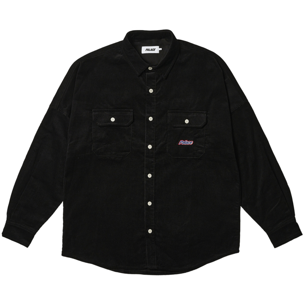 Thumbnail DROP SHOULDER CORD SHIRT BLACK one color