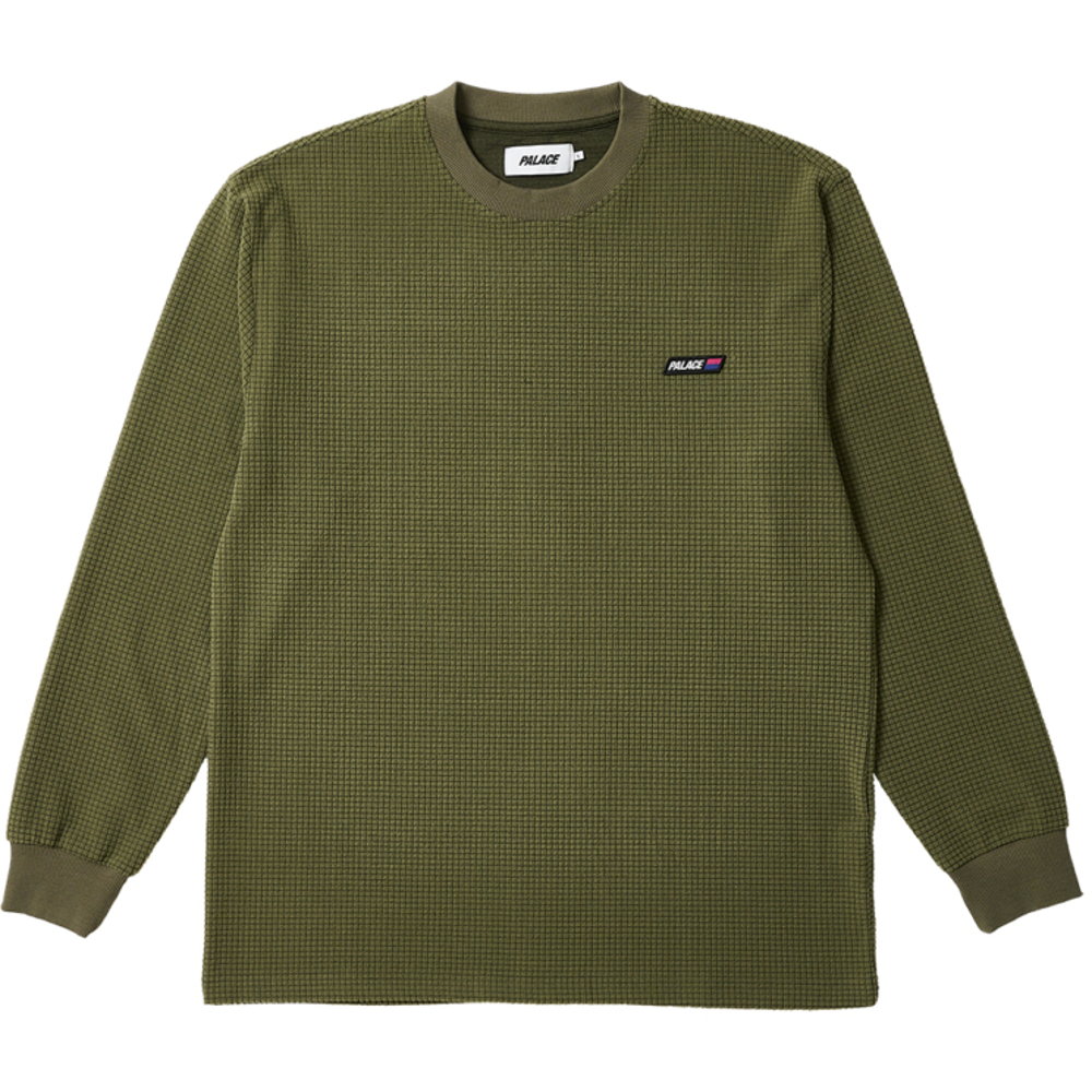 Thumbnail GRID THERMAL LONGSLEEVE DARK GREEN / LIGHT GREEN one color