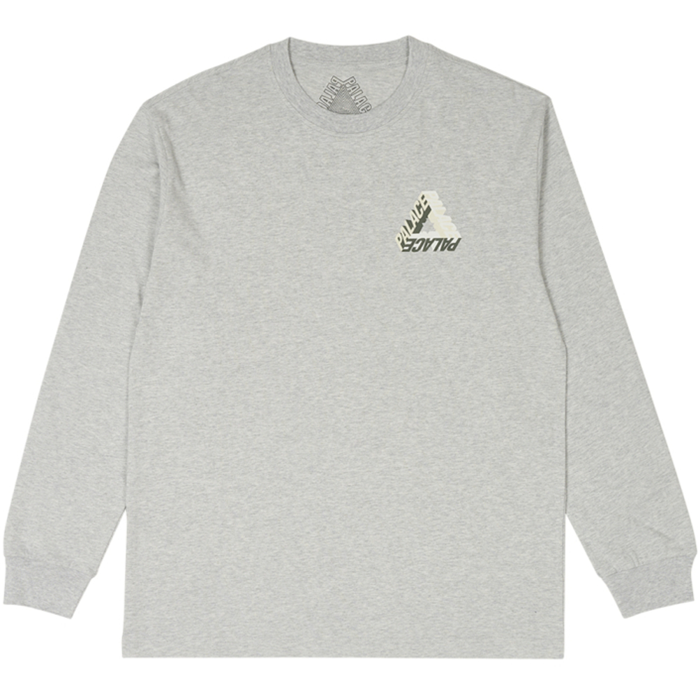 P-3d Longsleeve Grey Marl - Winter 2023 - Palace Community