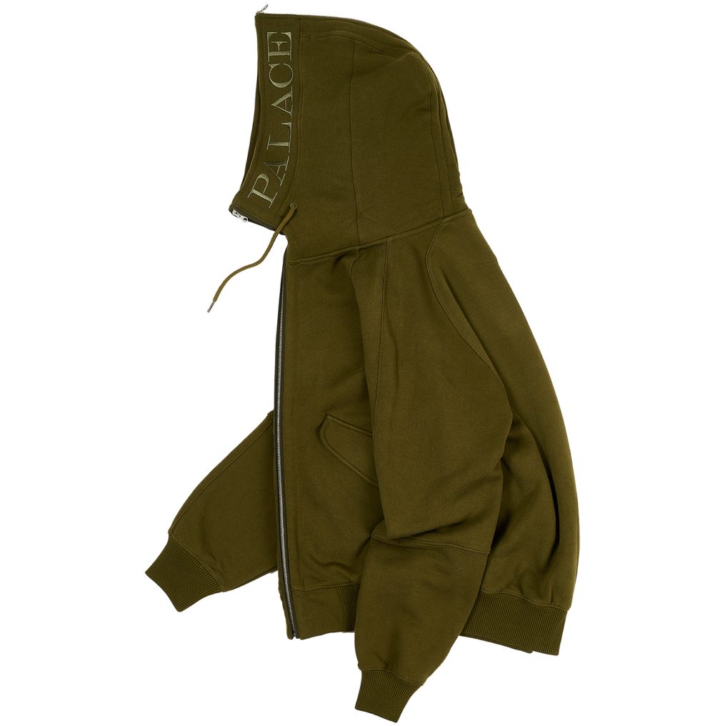 Thumbnail SPLIT HOOD BOMBER SWEAT OLIVE one color